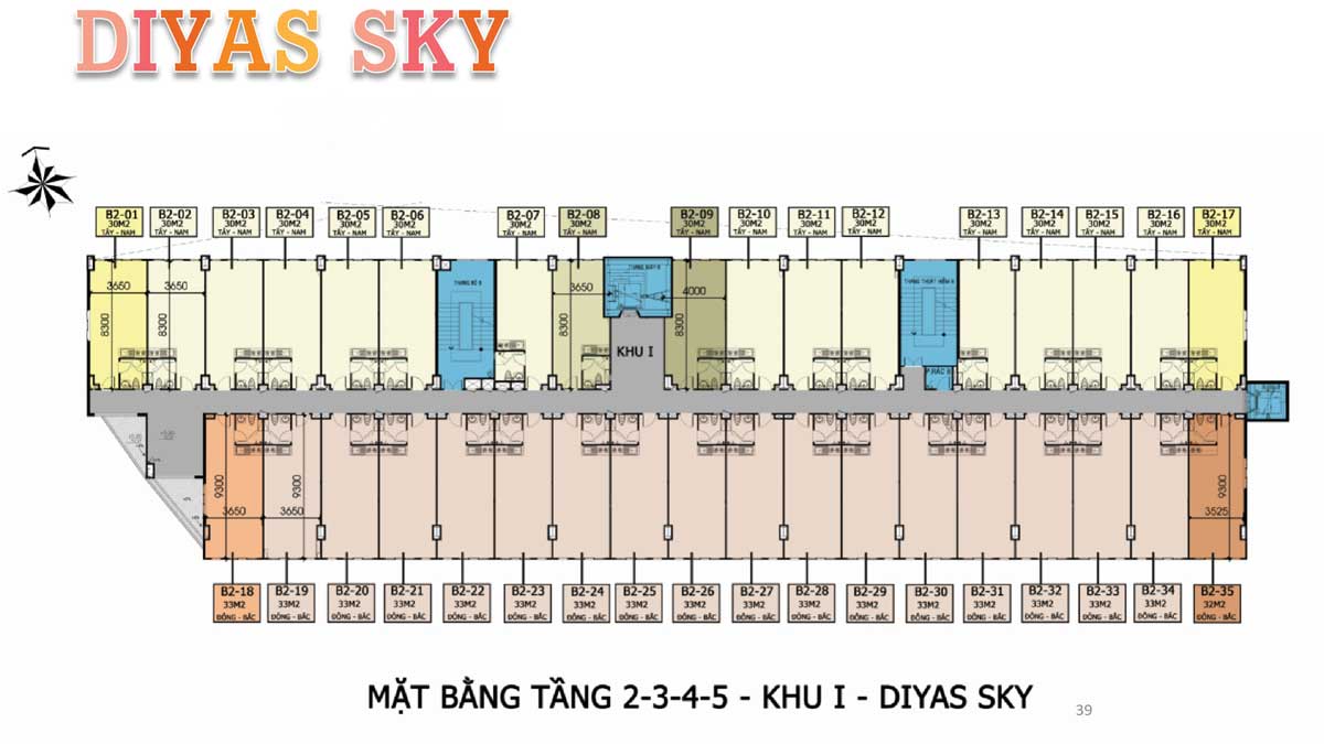 Mat bang tang 1 2 3 4 5 khu 1 Diyas Sky - Diyas Sky