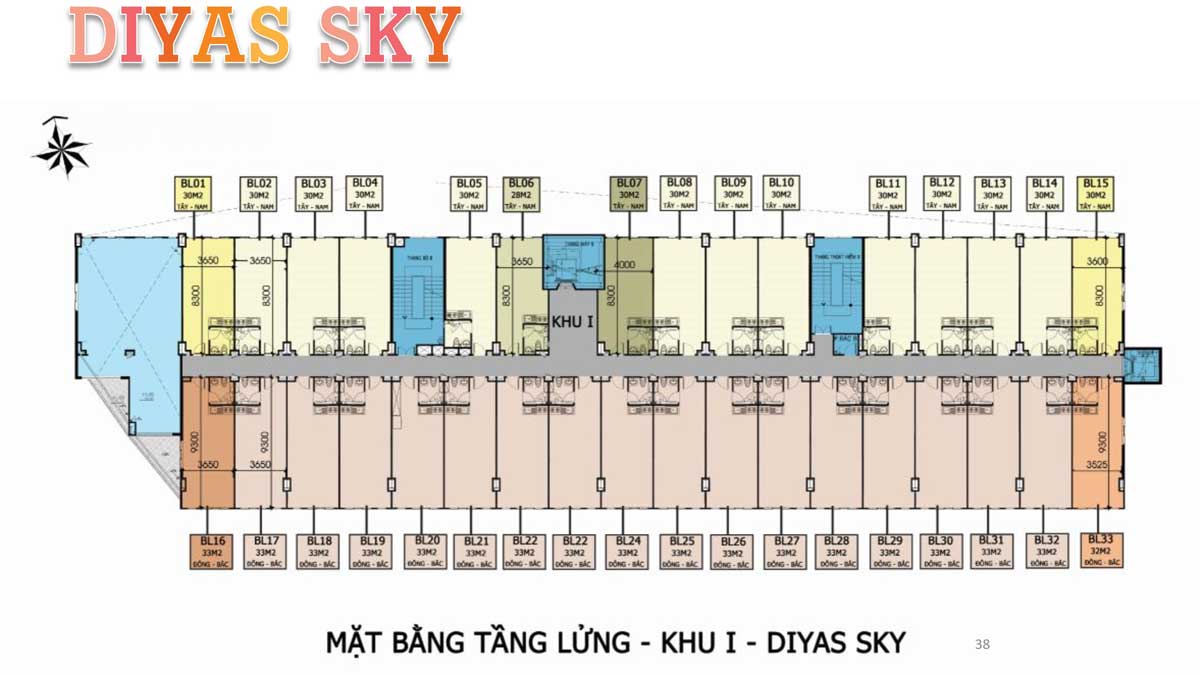 Mat bang tang lung khu 1 Diyas Sky - Diyas Sky
