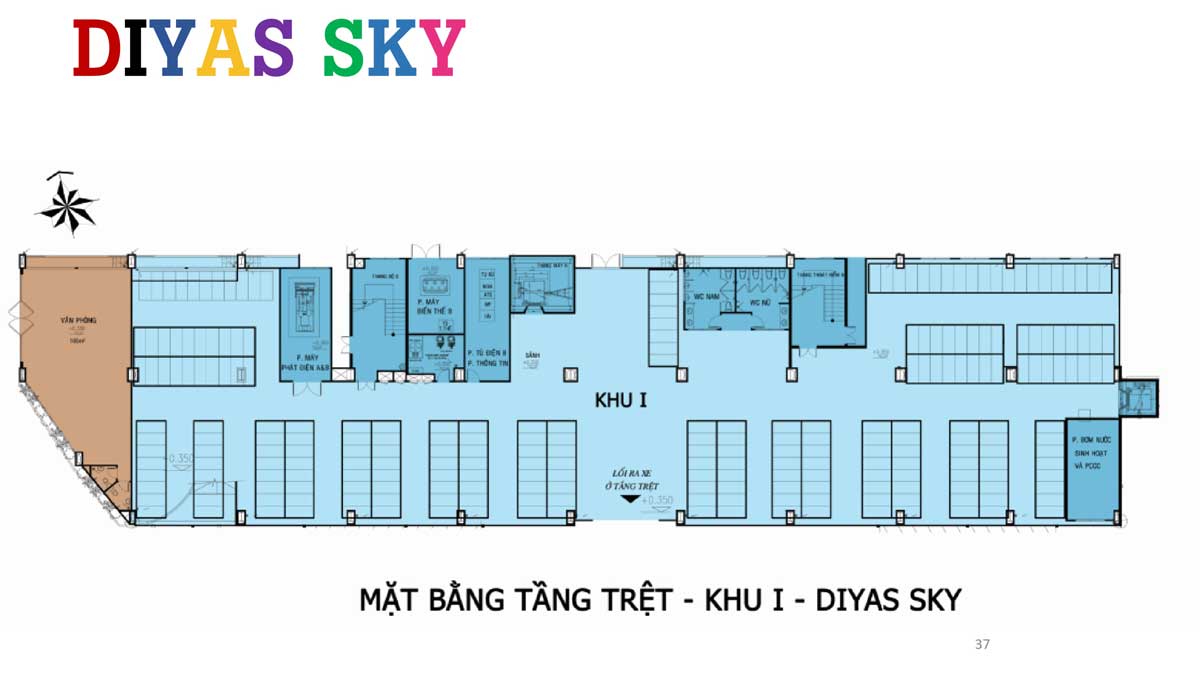 Mat bang tang tret khu 1 Diyas Sky - Diyas Sky